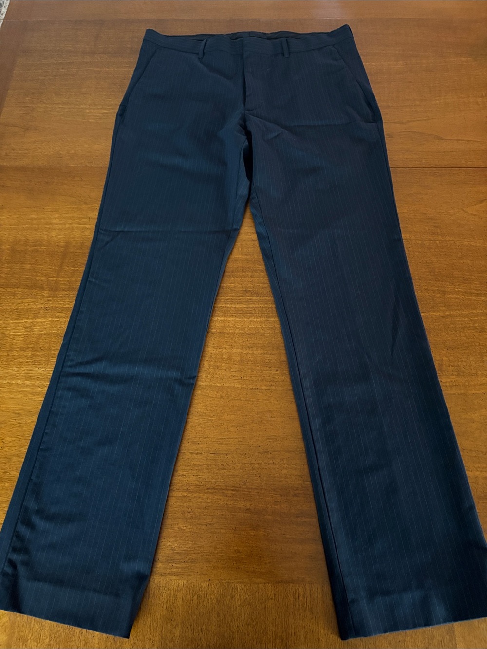 Theory Men's Navy Pinstripe Dress Pants